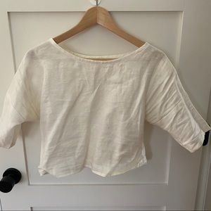 Linen cropped top by conscious clothing